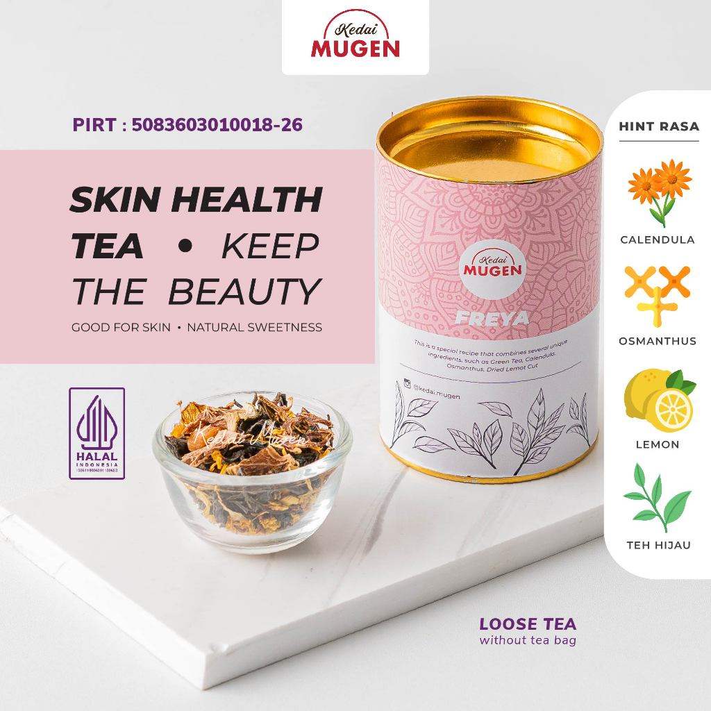 

Kedai Mugen | Artisan Tea Blend - Four Ladies Series | Freya - Teh Hijau Longan Lemon 30g