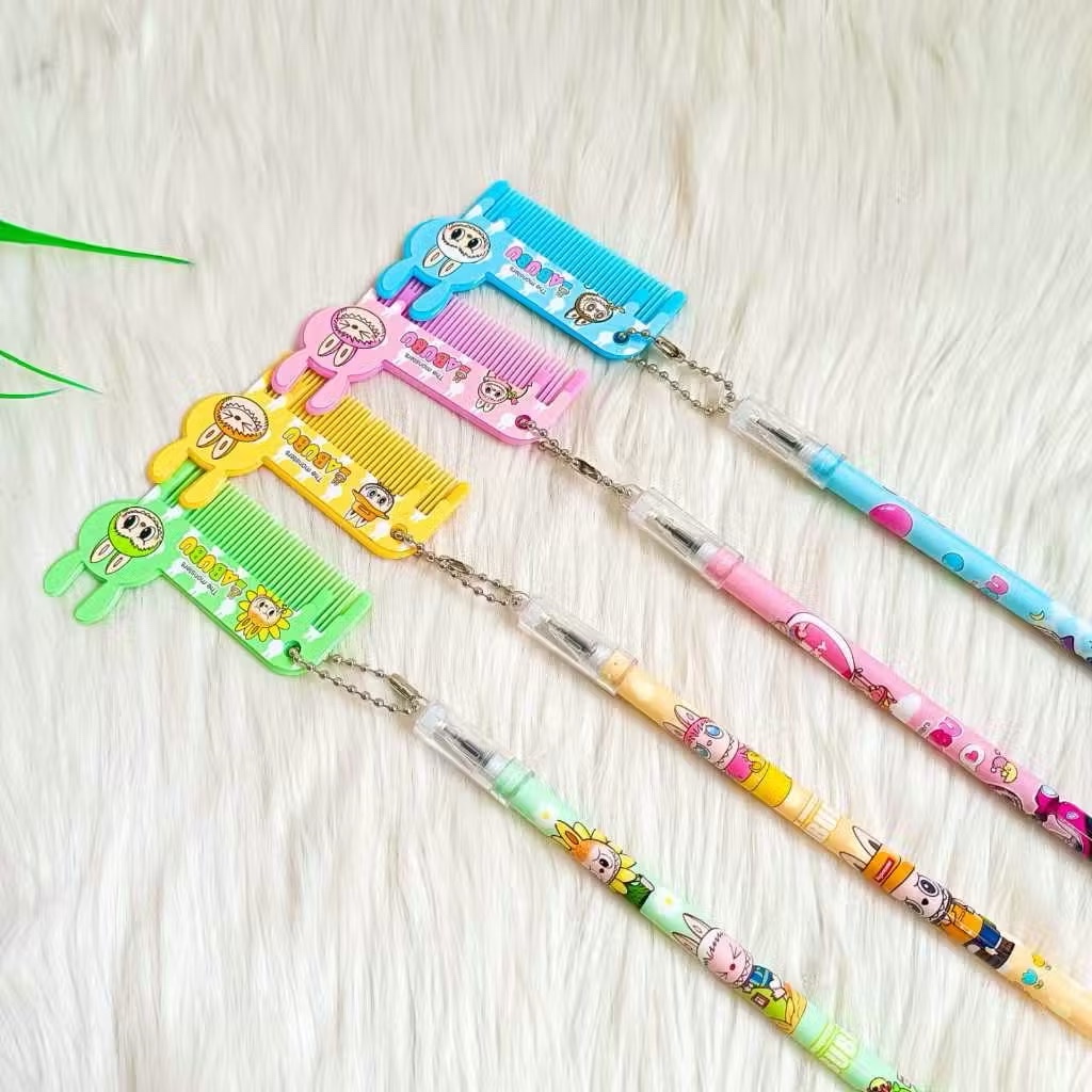 

Pulpen Anak Gantungan Labubu Sisir Pen Gel Viral Karakter Lucu Imut Murah 0.5mm
