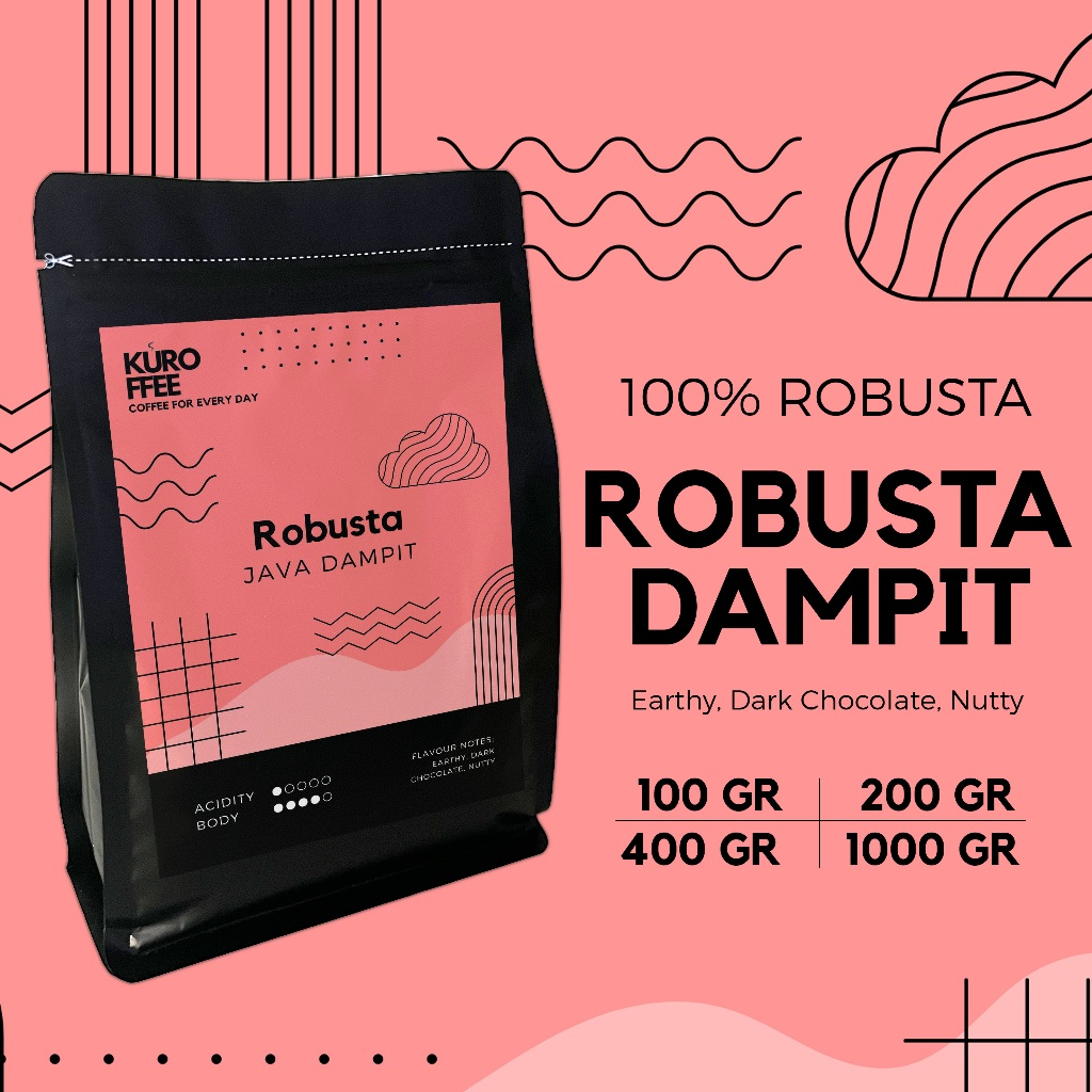 

Kopi Robusta Java Dampit Biji/Bubuk (Coffee Bean/Grind) 100gr, 200gr, 400gr, 1kg