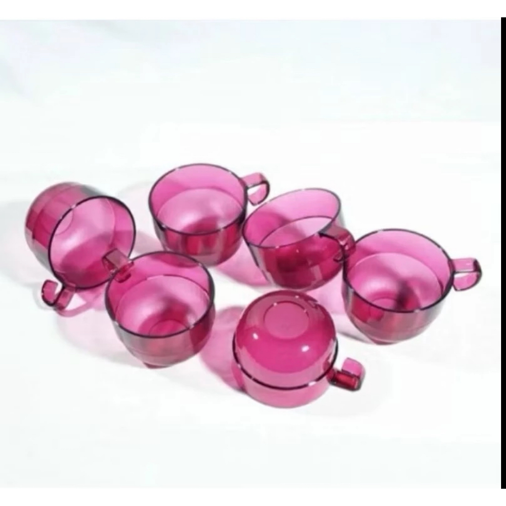Watercolor Cup Set / Paket Cangkir Tupperware Original Termurah