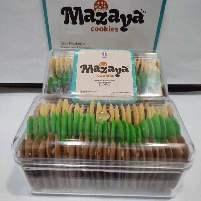 

Mazaya Cookies // Kue Kering Lidah Kucing LDK redvelvet dan greentea