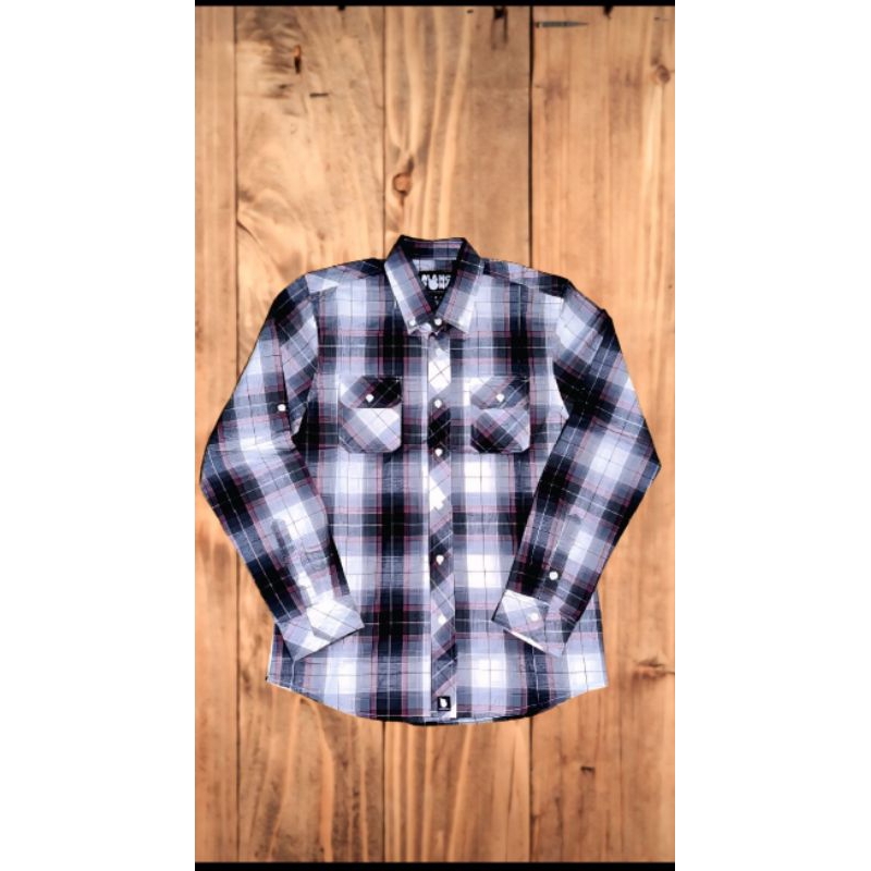 kemeja kotak kotak pria (premium)