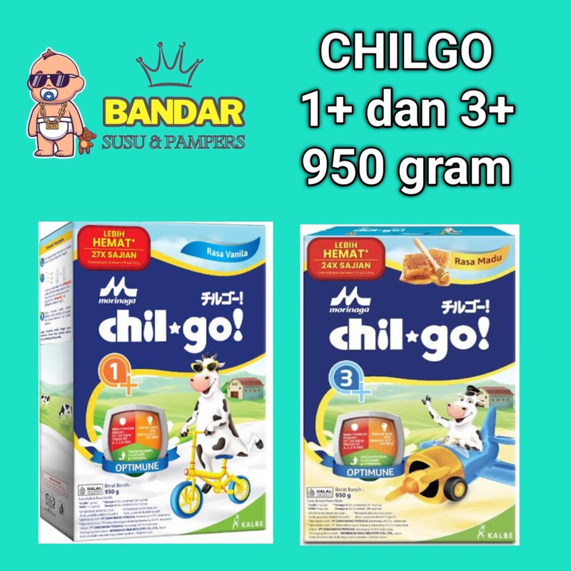 SUSU CHIL GO 1+ & 3+ 950 GRAM VANILA & MADU (KEMASAN UTUH)