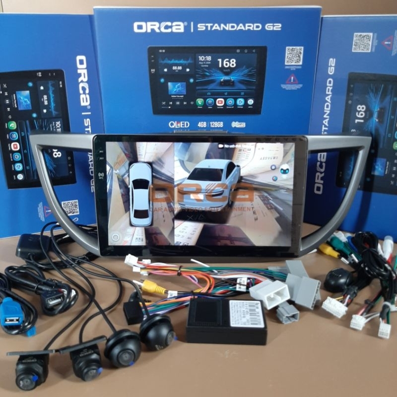 HEAD UNIT ANDROID CRV GEN4 2013 - 2016 ANDROID HONDA CRV GEN 4 + KAMERA 360 ANDROID ORCA NFC 10 INCH