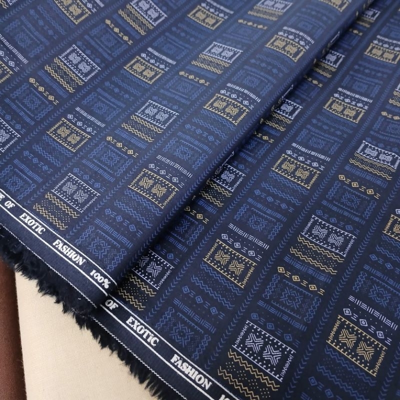 Kain katun kemeja motif / Kain katun Italy motif /Kain katun premium motif