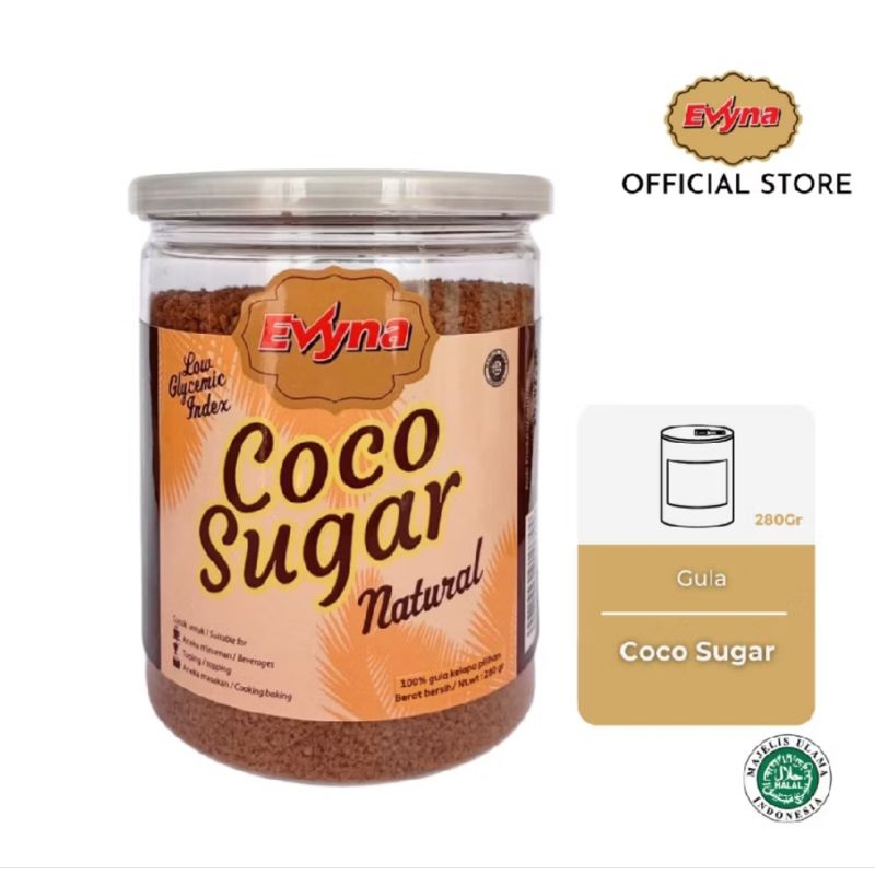 

Evyna Coco Sugar (gula kelapa) ukuran 320gr