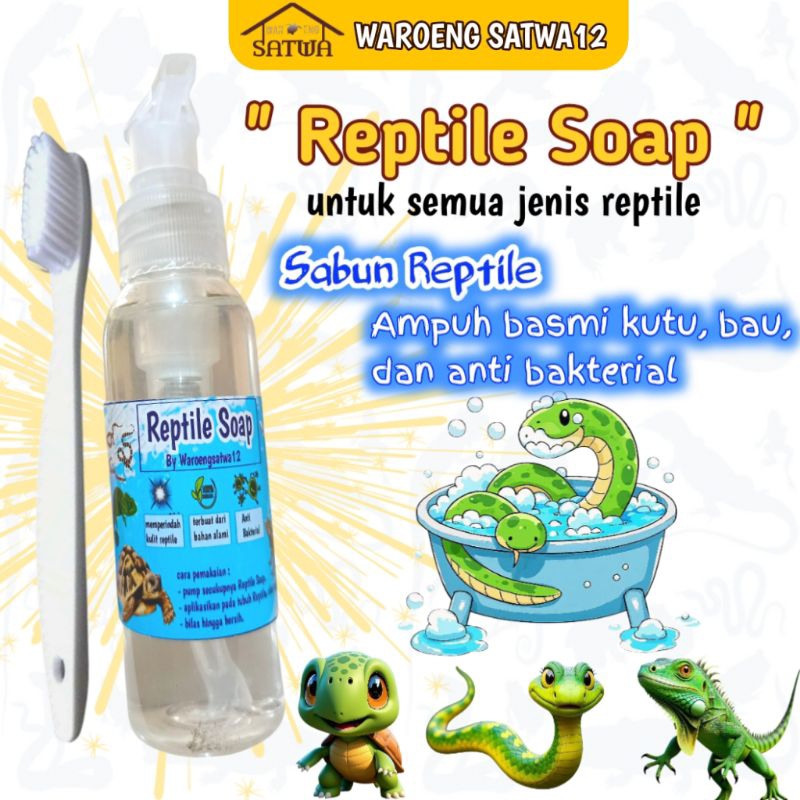 ❗FREE SIKAT ❗100ML REPTILE SOAP sabun shampoo sampo mandi ular phyton cornsnake hewan reptil kura ku