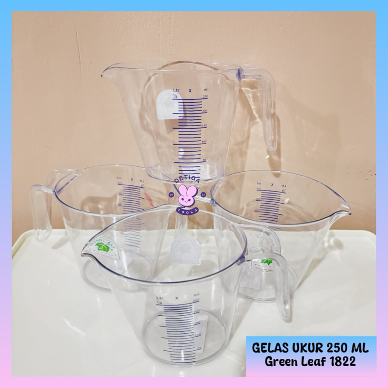 Gelas Ukur 250ml Kaca Gelas Takar 250 ml GREEN LEAF 1822