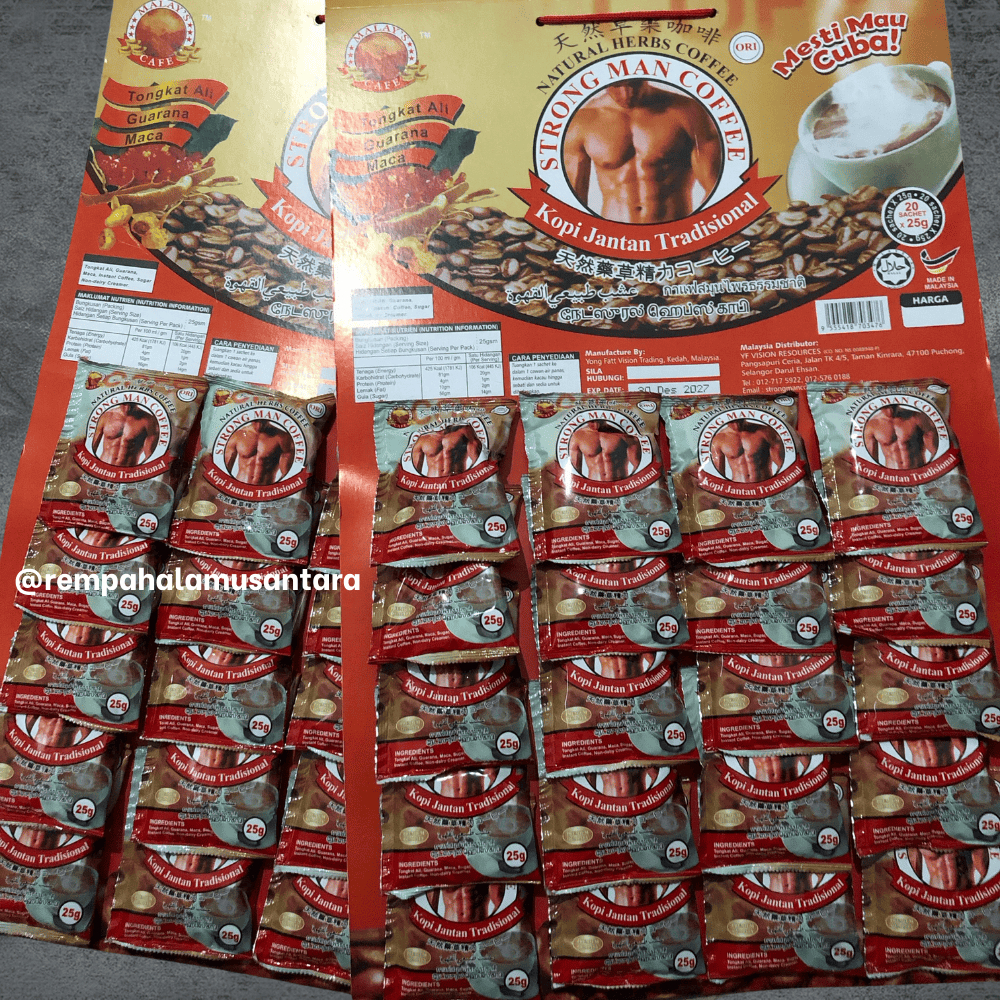 Strongman Kopi Malaysia 20 Sachet Original