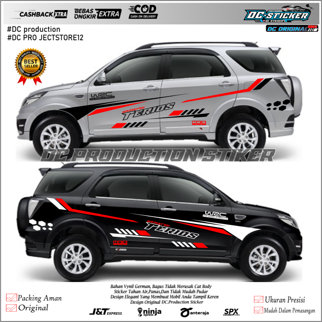 Stiker Striping List Sporty Stiker Mobil Rush Terios Stiker Stiker Cutting Mobil Daihatsu Terios