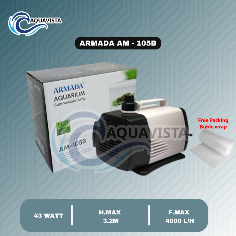 Pompa Kolam Ikan Low Watt Armada AM 105B 105 B Pompa Koi Filter Celup - ARMADA-105B