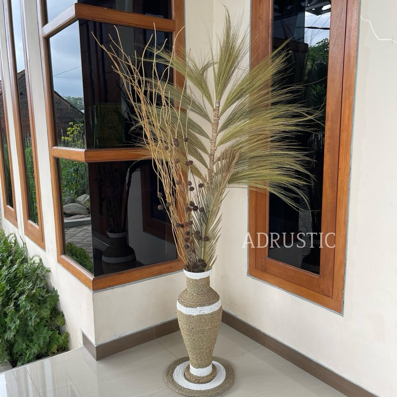 paket Hiasan dekorasi ruang tamu bunga kering + vas kuwalitas permium