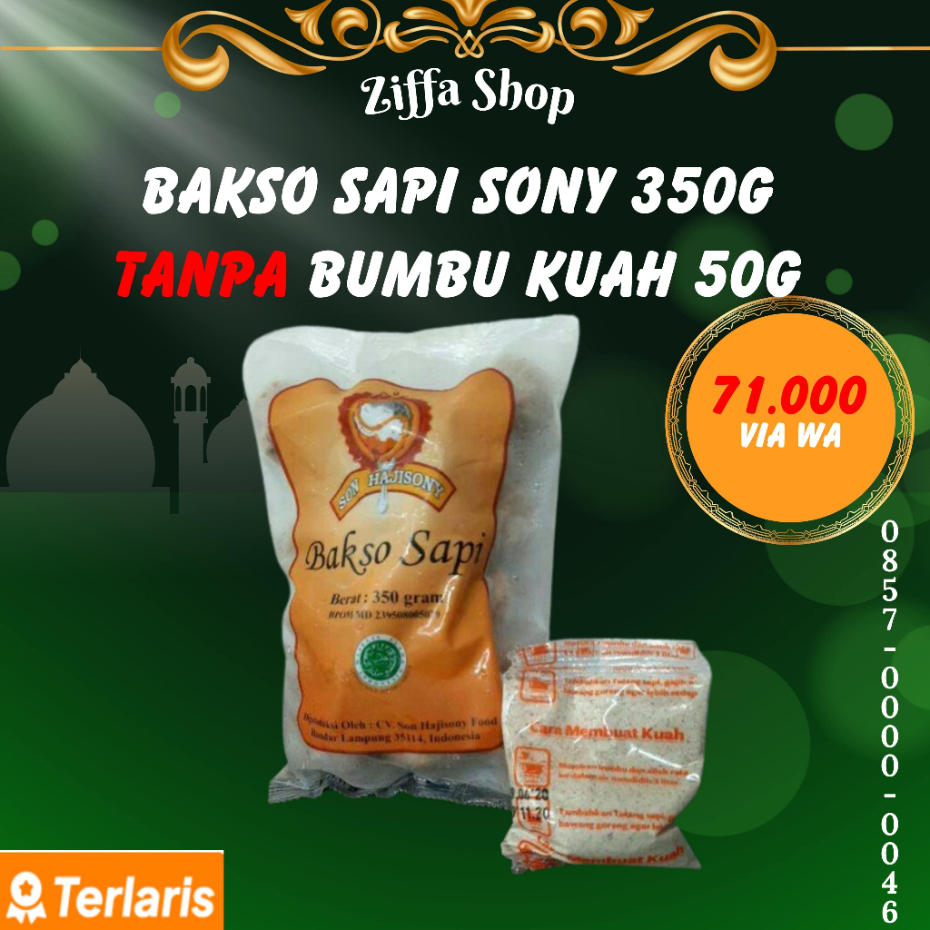 

Bakso Sony Kecil 35 butir TANPA BUMBU Baso Soni Son Haji Lampung