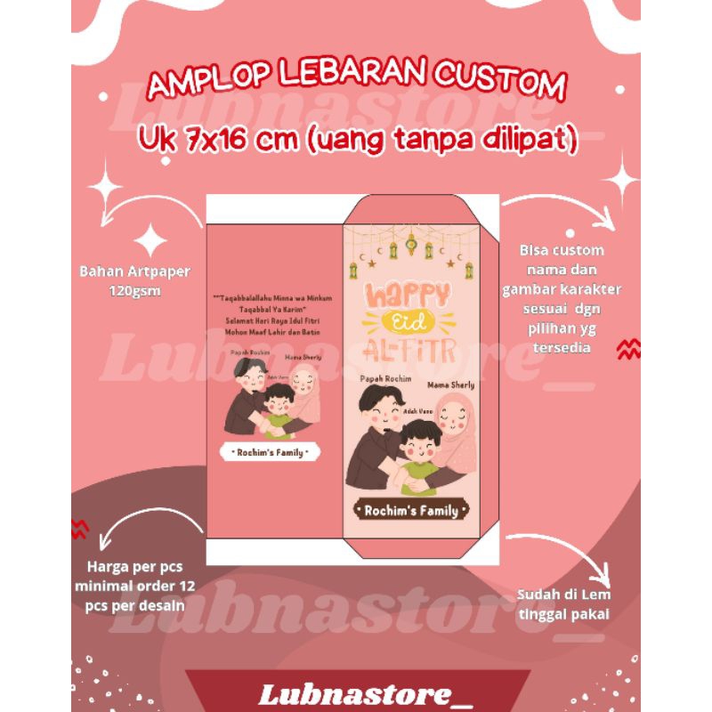 

AMPLOP LEBARAN CUSTOM NAMA DAN KARAKTER