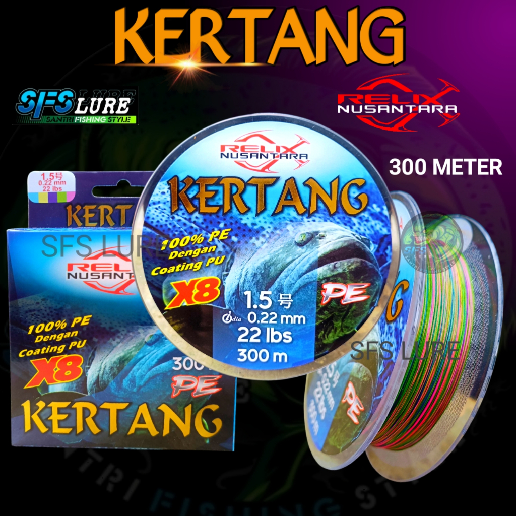 Senar PE Kertang 300meter x8 PE relix nusantara kertang senar pe kuat senar pancing pe kertang 100 m