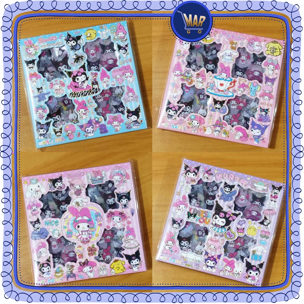 

Stiker Set Sticker SANRIO Kotak Sticker Korea Dekorasi Handbook Scrapbook DIY