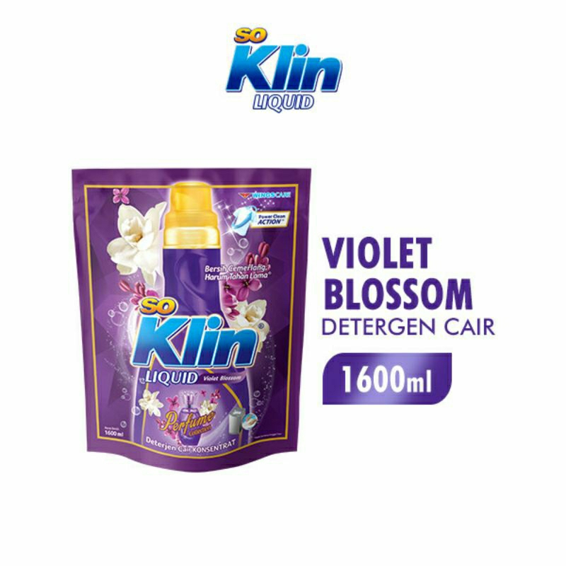So Klin Liquid 1600ml ungu violet blossom soklin cair 1600 ml