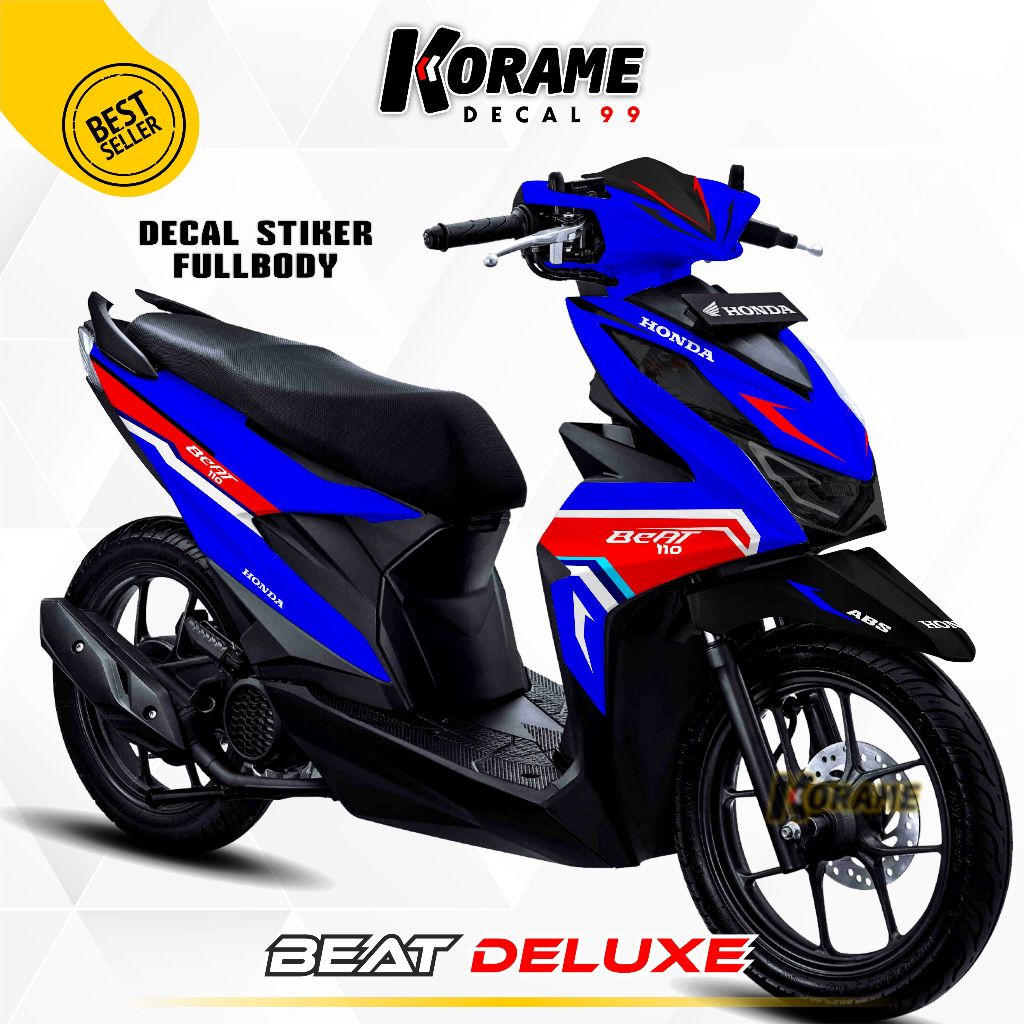 Decal Stiker Full body BEAT DELUXE Motif HRC Blue Series