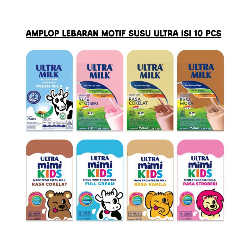

AL05 AMPLOP THR Angpau Lebaran Motif Susu Ultra Ukuran Kecil isi 10 pcs