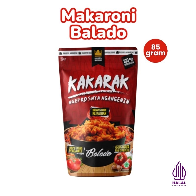 

KAKARAK - Makaroni Fusilli Rasa Balado 85gr