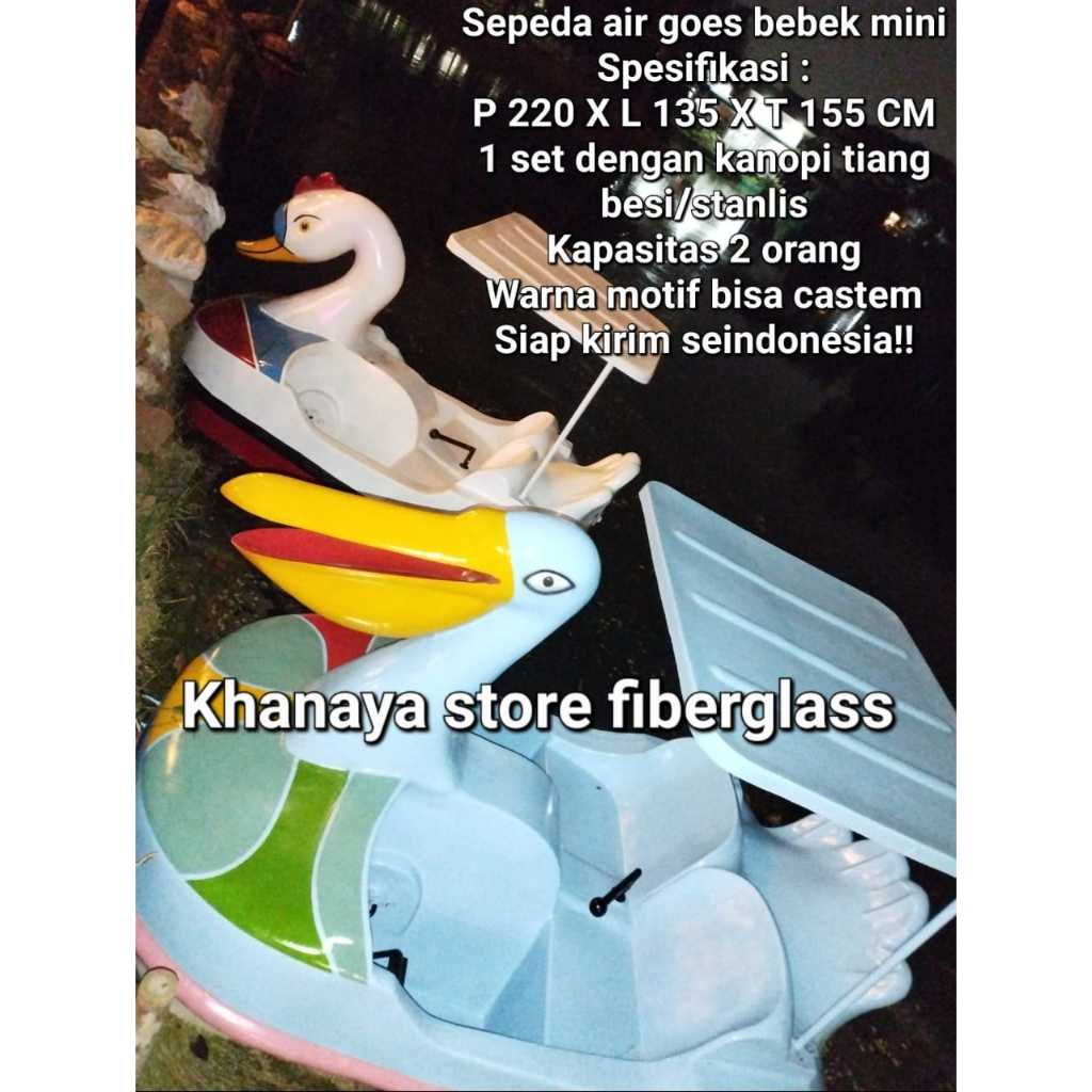 Sepeda air mini gowes baru - Perahu bebekkan mini - perahu burung pelikan mini - perahu gowes angsa
