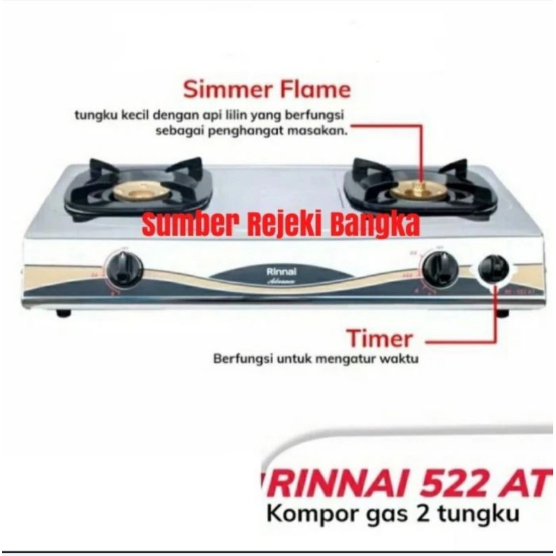 RINNAI KOMPOR GAS RI-522 AT/RI-522AT
