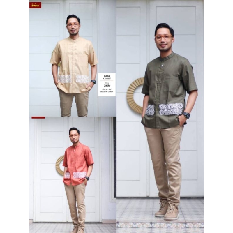 Koko Dewasa Terbaru Dannis d'Chana K240807 / Koko Pria Dannis Army - Teracota - Camel Chana 240807