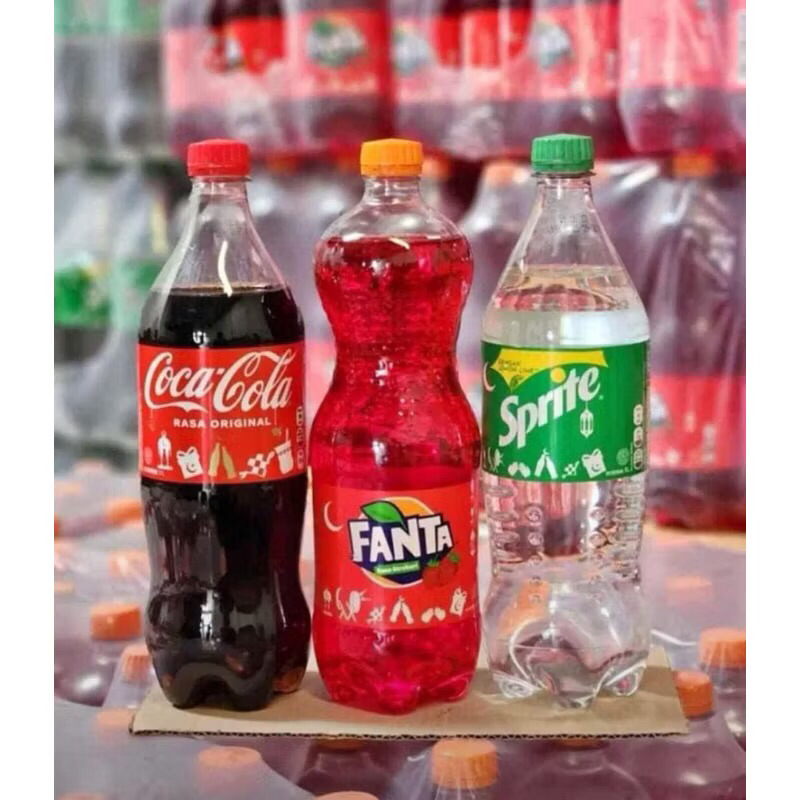 

Coca - Cola Fanta Sprite Minuman soda 1 Liter / hampers lebaran