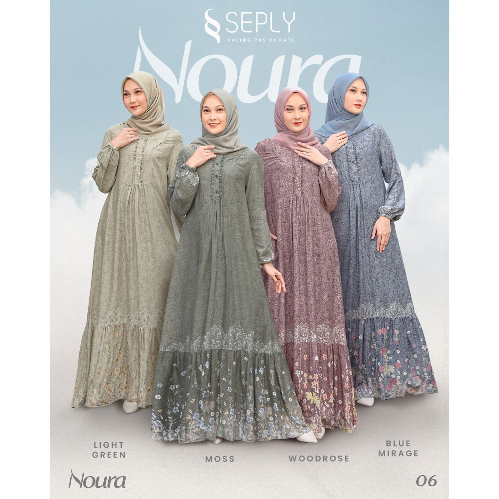 TERBARU NOURA 06 BY SEPLY GAMIS DEWASA COCOK UNTUK OUTFIT LEBARAN 2025