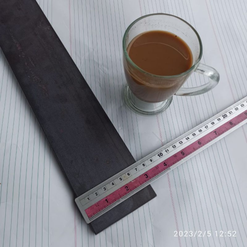 Besi Plat Strip Lebar 7,5 cm Tebal 6 mm Panjang 2 meter