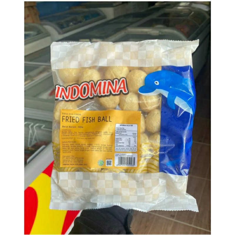 

Indomina Fried Fish Ball 500g Frozen food cik ntik Jambi cemilan jajanan seblak korea jepang