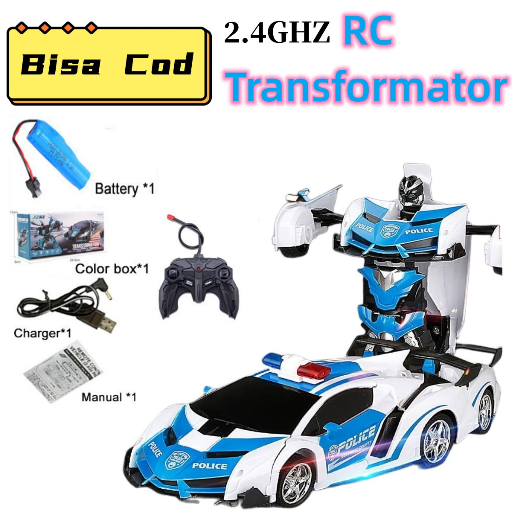 

Cod Mobil Remote Control Transformer Robot Mainan Mobil Mainan Anak 1:18 Mobil Deformasi Kendali