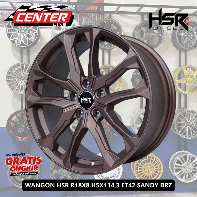 VELG RACING R18 HSR WANGON ORIGINAL LEBAR 8 PCD 5X114,3 - 5X100 ET 42