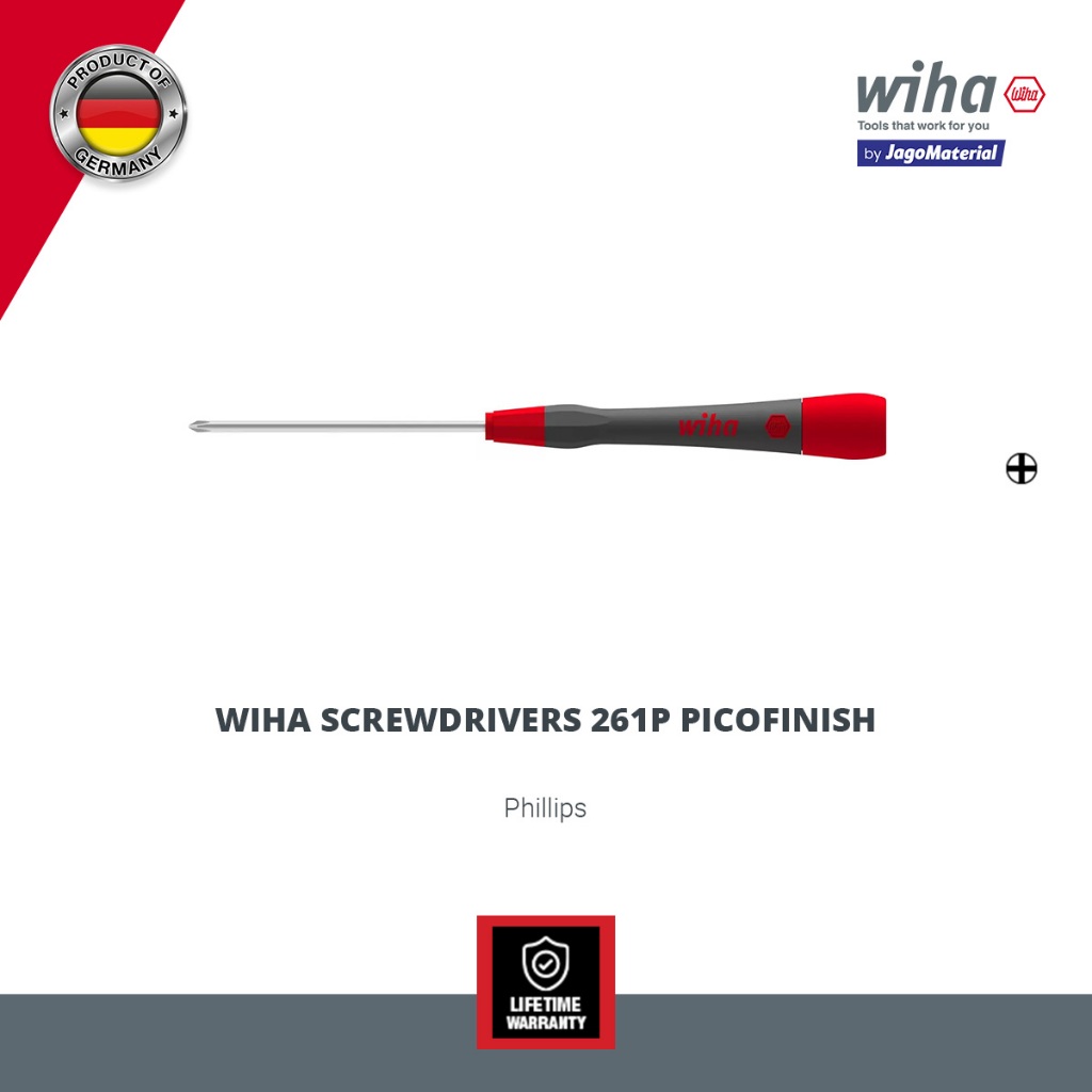 Wiha Screwdrivers 261P PicoFinish® - Obeng Plus Mekanik