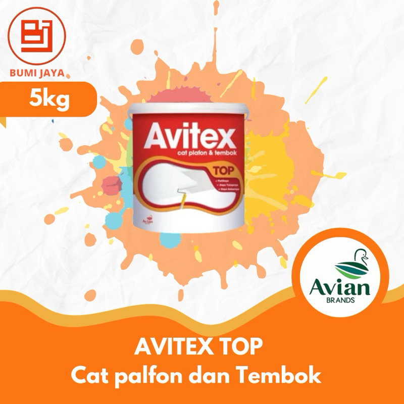 Avitex top cat plafon dan tembok 5kg