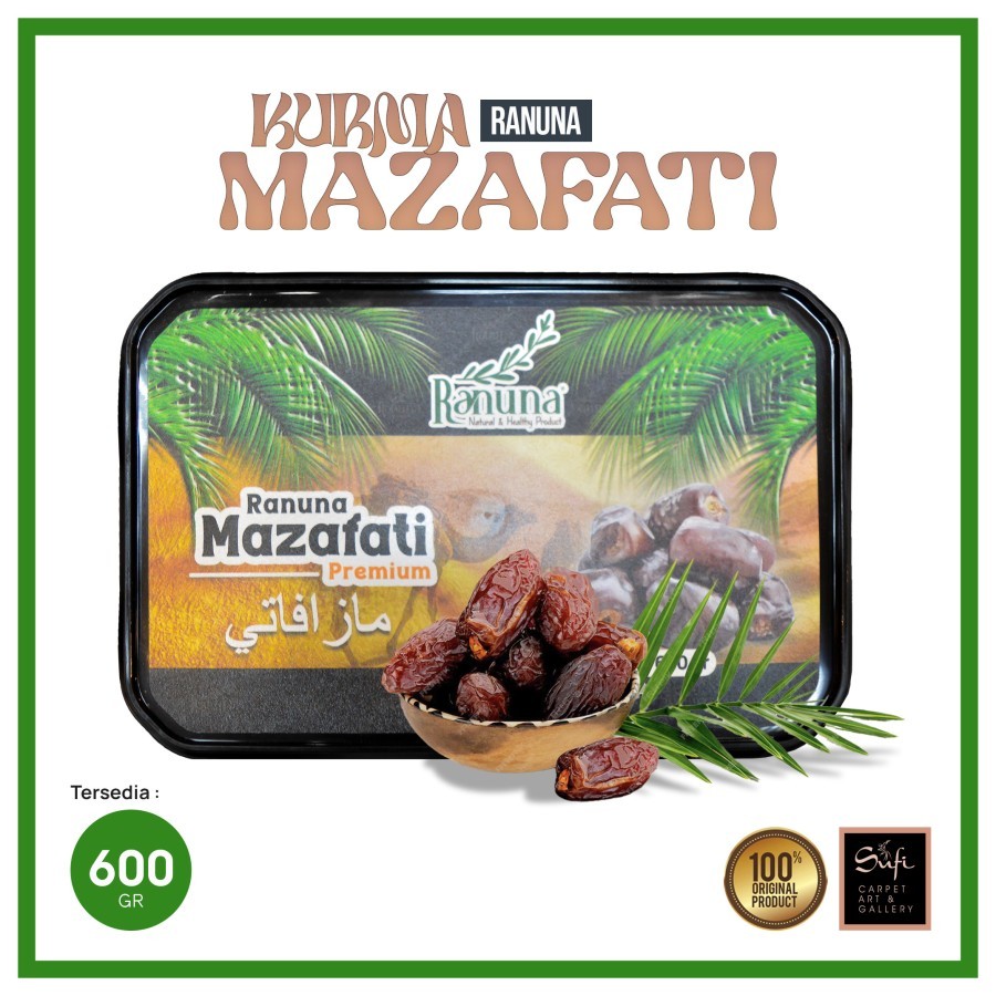 

Kurma Bam Anggur Mazafati Super Premium Ranuna Dates 600 gr Original Saudi Oleh Oleh Haji