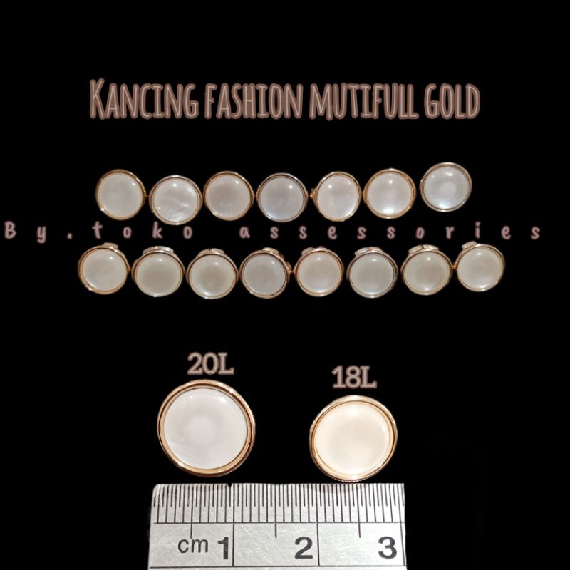 (12 pcs) kancing fashion mutiara| kancing mutiara | kancing mutiara full gold |