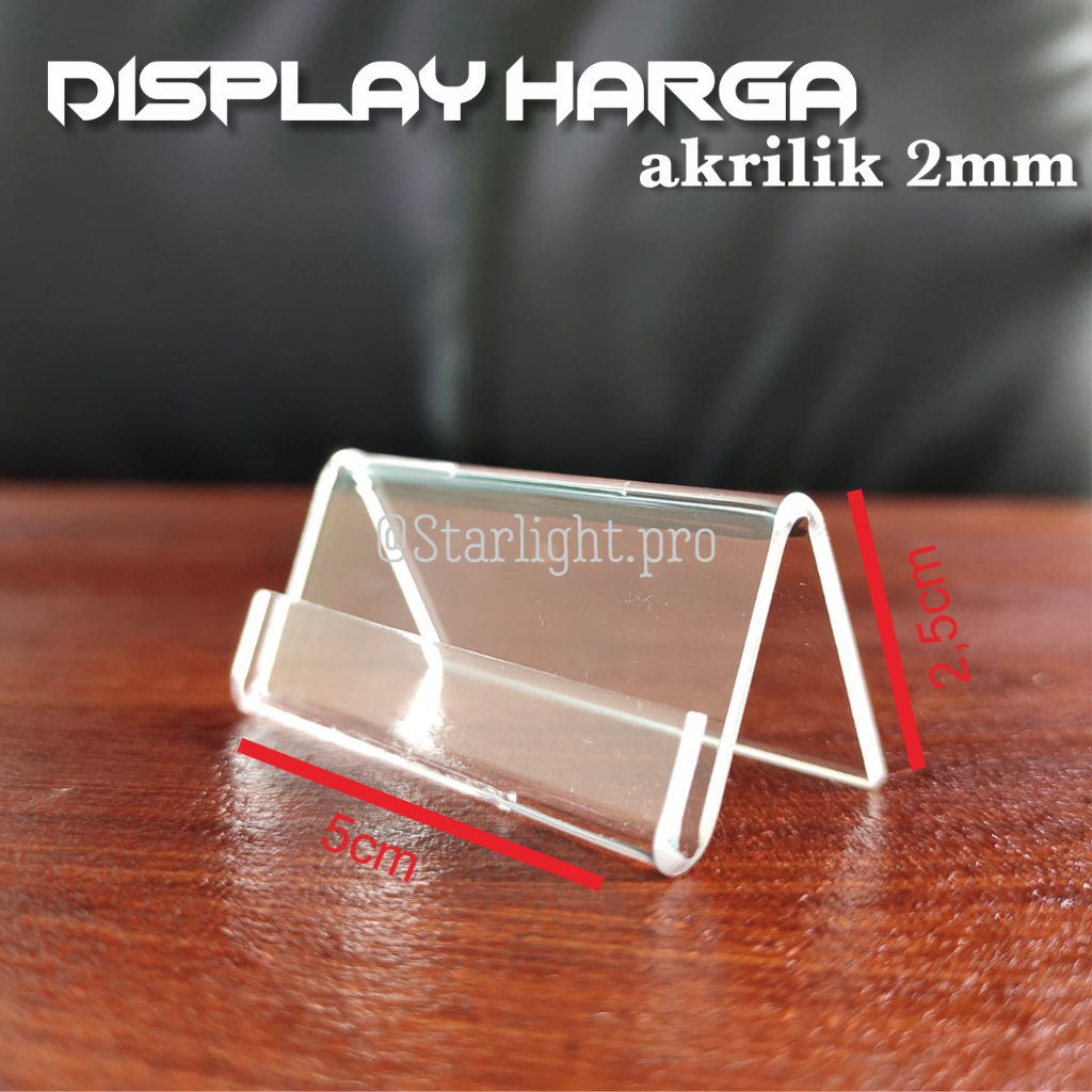 

READY STOCK | Display Tag Price Acrylic - Label Display Harga harga Voucher Kartu Perdana
