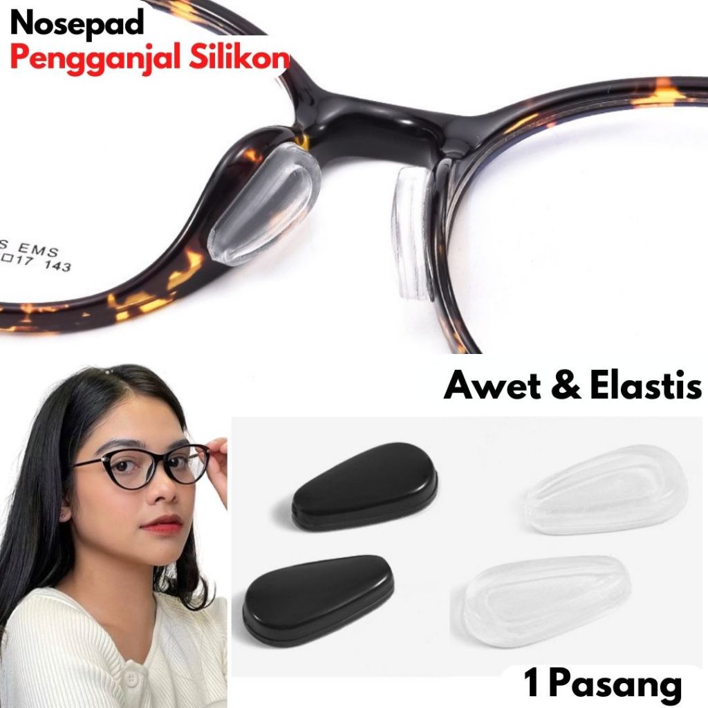 Nosepad Kacamata Anti Jatuh Silicone Gel Empuk Stiker Anti Melorot Nose Pad Bantalan Hidung Kacamata