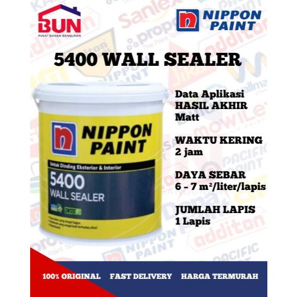 CAT DASAR / PRIMER UNTUK TEMBOK WALL SEALER 5400 NIPPON PAINT (2,5 LITER)