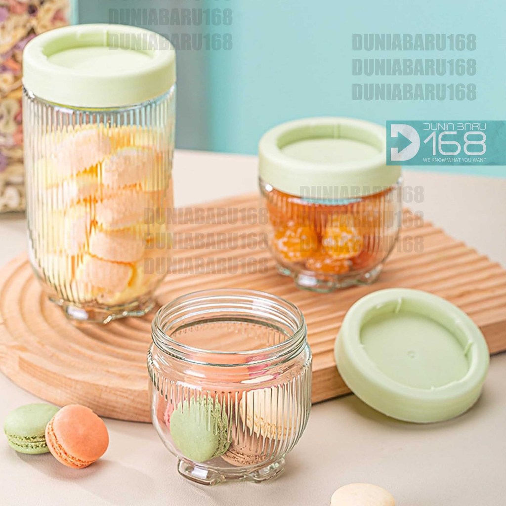 Toples Kaca 3in1 Serbaguna / Toples Hazel Toples Lebaran Kaca Cantik / Toples Kue Kering Set