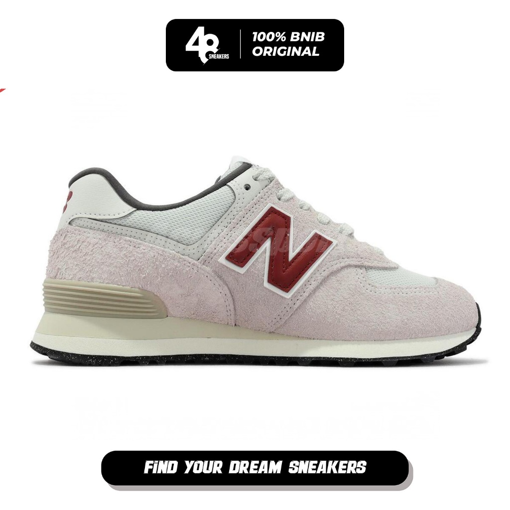 Sepatu Unisex NewBalance 574 White/Red (U574SOR) Original