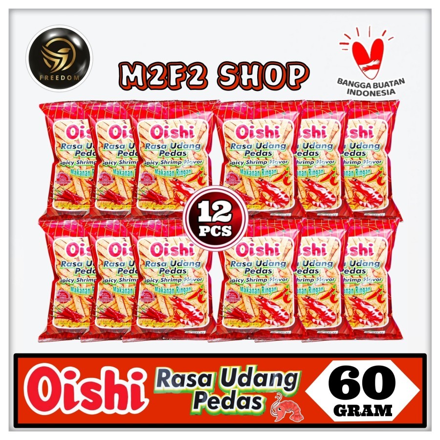 

Oishi Snack Stick Spicy Shrimp Flavor | Camilan Makanan Ringan Stik Rasa Udang Pedas Pouch - 60 gr (Kemasan 12 Pcs)