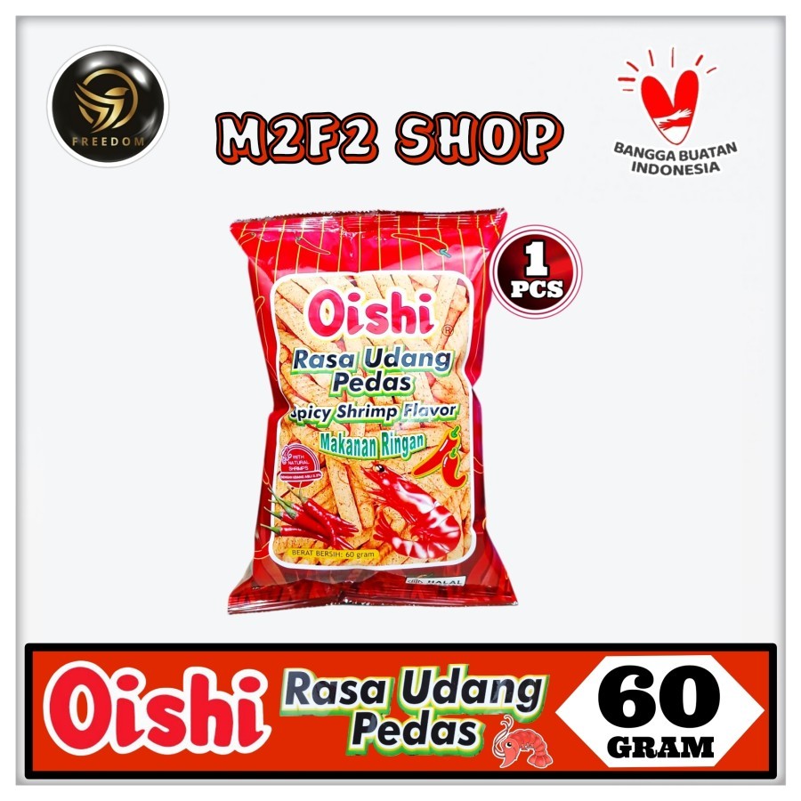 

Oishi Snack Stick Spicy Shrimp Flavor | Camilan Makanan Ringan Stik Rasa Udang Pedas Pouch - 60 gr (Kemasan Satuan)