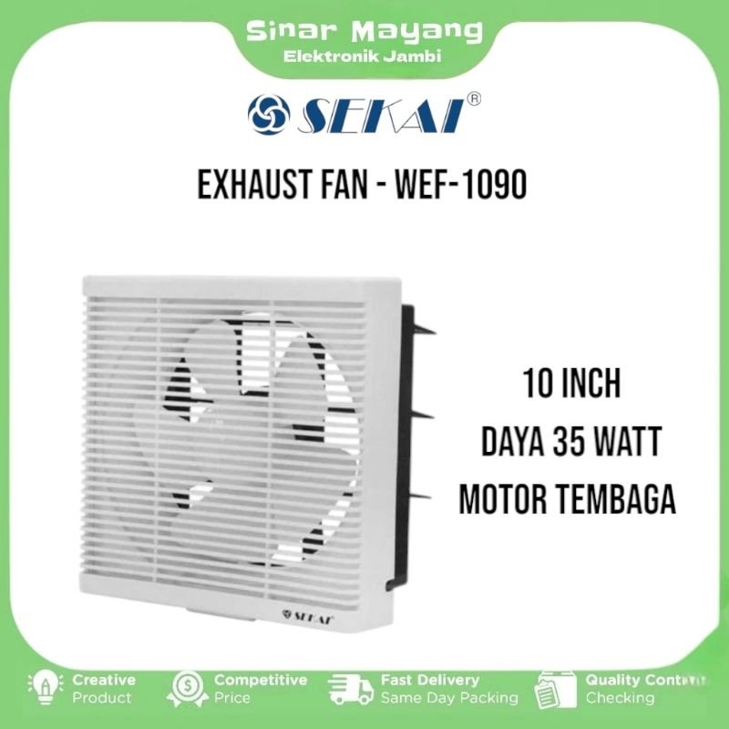 Exhaust Fan SEKAI WEF-1090/ Exhaust Fan Dinding 10 Inch SEKAI/ Garansi Resmi SEKAI