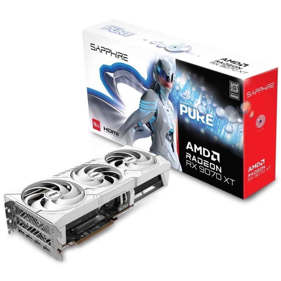 SAPPHIRE PURE AMD RADEON RX 9070 XT /RX 9070XT GPU 16GB GDDR6
