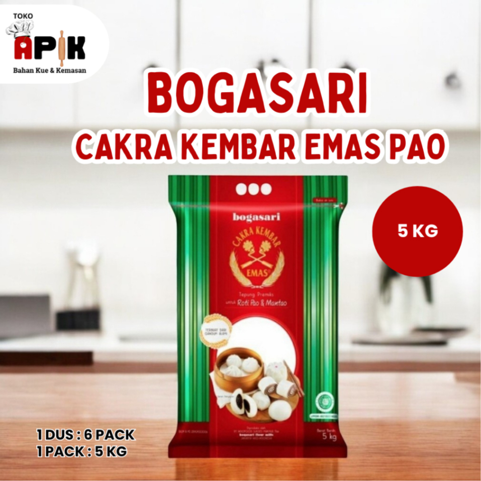 

Bogasari Cakra Kembar Emas Pao 5 kg