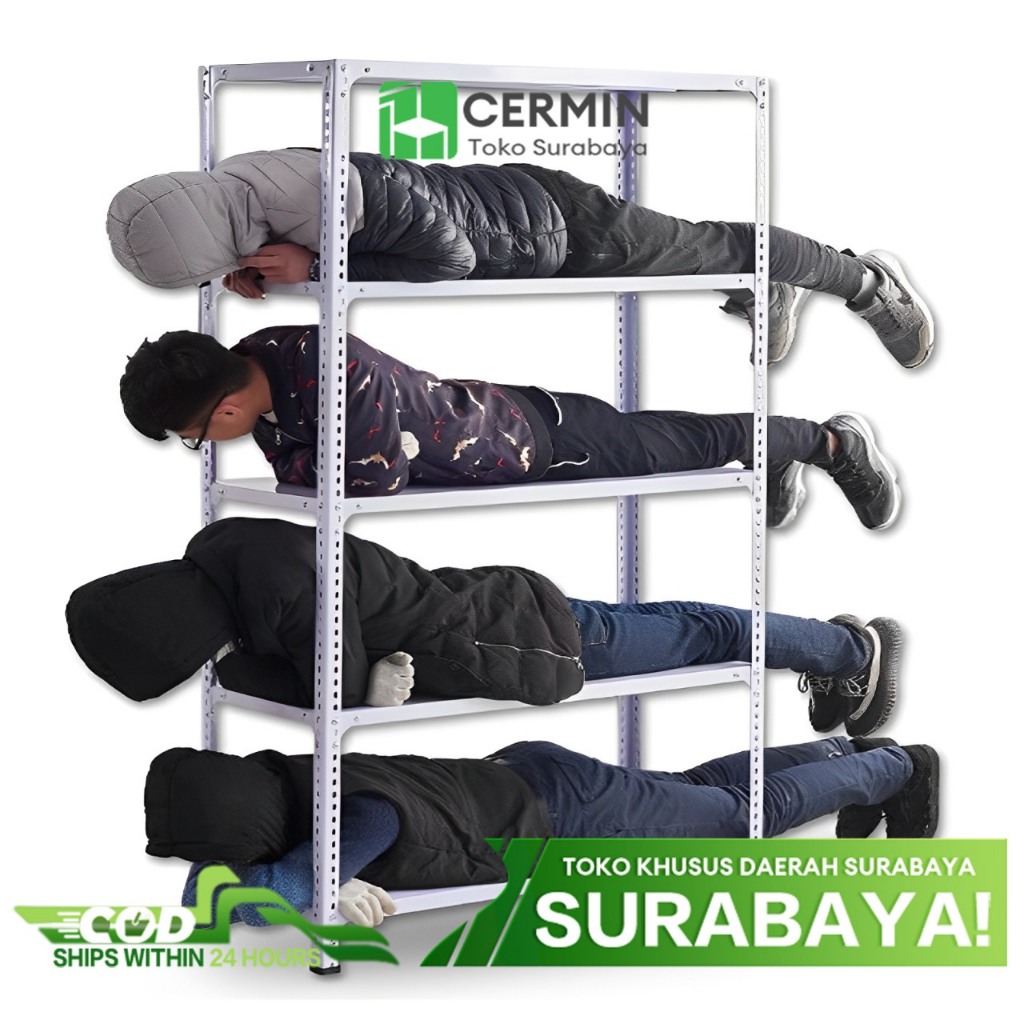Pengiriman Dari Surabaya---Rak Besi Siku 5susun Rak gudang Serbaguna Rak Aquarium Rak Gudang Rak sup