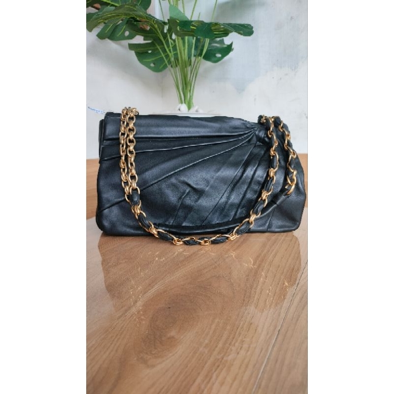 Pl tas Nina Ricci Aling shoulder rantai kulit asli