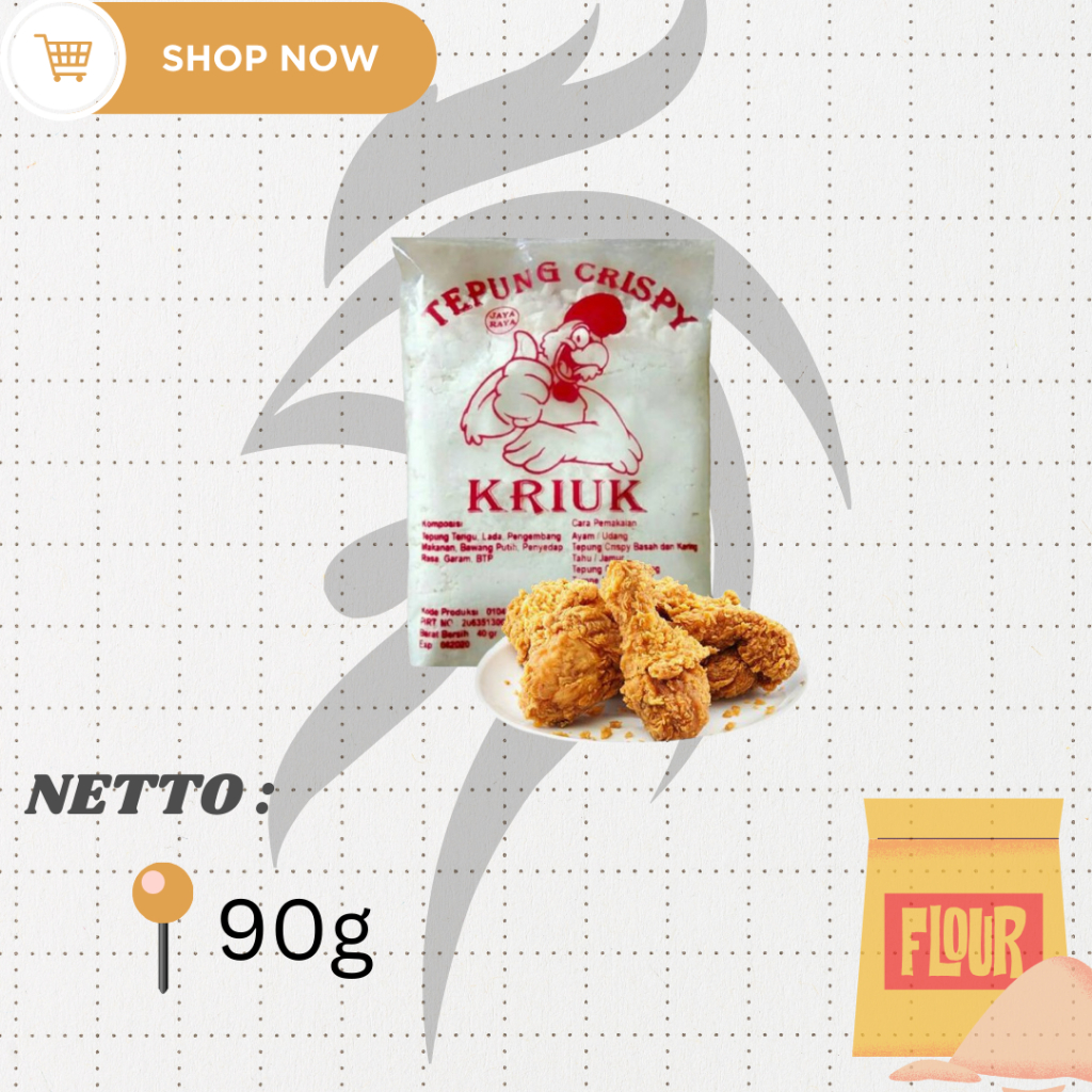 

Tepung serbaguna atau tepung kentucky I Berat 90G I